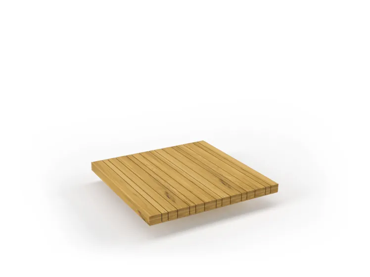 Gartenstuhl SOLPURI �PLATEAU Loungem�bel-Anbautisch L�, Teakholz-Untergestell
